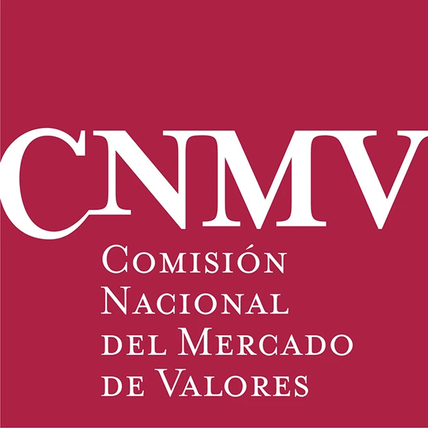 Logo de la Comisión Nacional del Mercado de Valores (CNMV) - Entidad reguladora del mercado financiero en España.